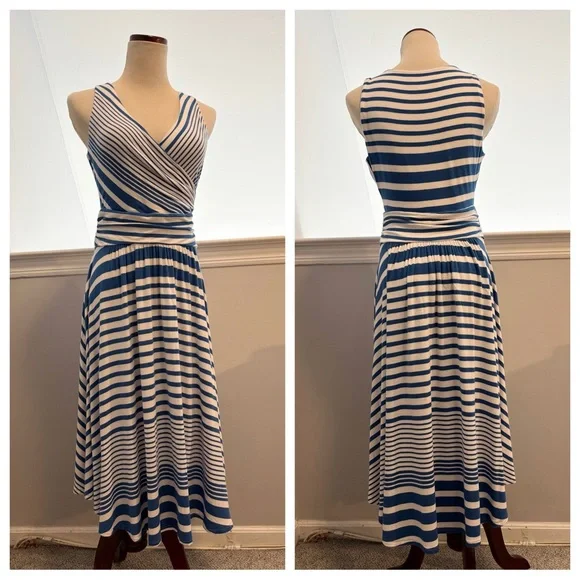 Anthropologie Kythira Striped Midi Dress - Picture 2 of 6